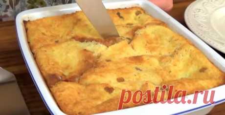 Восхитительный хлебный пудинг с яблоками