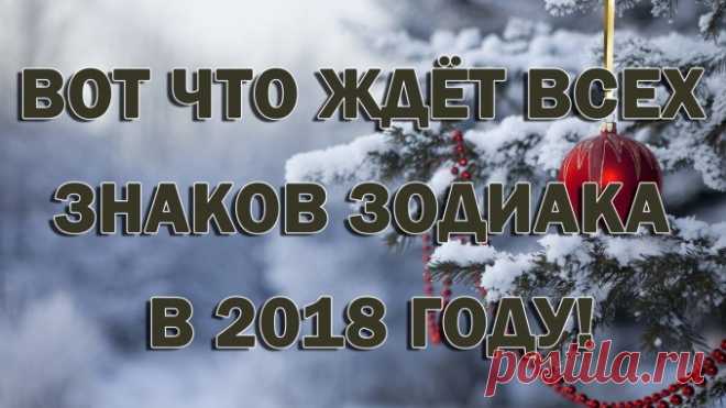 ВОТ ЧТО ЖДЁТ ВСЕХ ЗНАКОВ ЗОДИАКА В 2018 ГОДУ! — Полезные советы