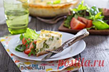 Киш с цветной капустой и стручковой фасолью