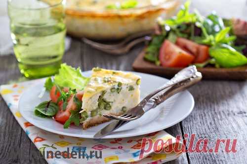 Киш с цветной капустой и стручковой фасолью