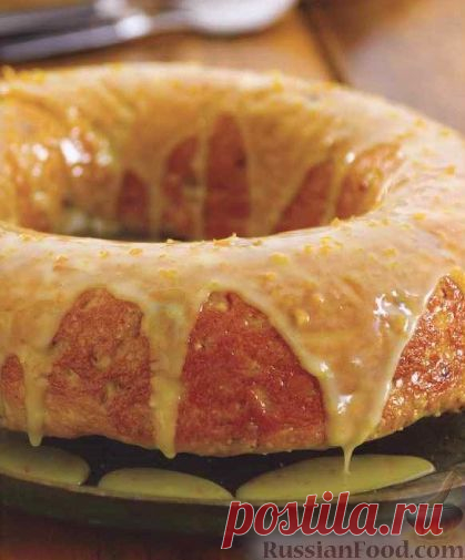 Рецепт: Дрожжевой кекс-пирог с медом на RussianFood.com