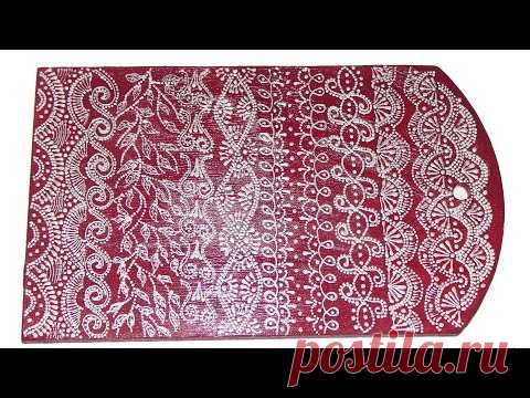 Точечная роспись. Досточка. Украшение. Контуры. Мастер-класс
