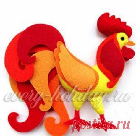 Новогодняя игрушка петушок своими руками