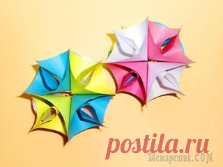 Елочные игрушки из бумаги. Новогодние поделки оригами