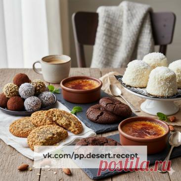 Пост на стене 🍫 Подборка нежных и сытных ПП десертов без сахараЭто универсальная коллекция рецептов, которые подойдут и для повседневных ПП-перекусов, и для праздничного стола. Каждый десерт — насыщенный белком, без сахара, с минимумом углеводов и без пустых калорий. Быстрые, простые, и при этом вкусные настолько, что их легко подать даже гостям.----------------------🍪 1. Шоколадные низкокалорийные шарики — нежный ПП десерт без выпечки✨ Вы...