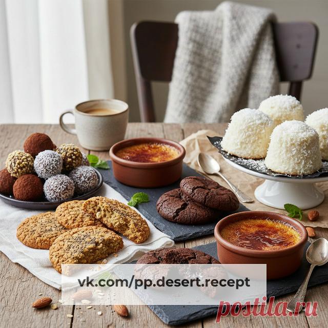 Пост на стене 🍫 Подборка нежных и сытных ПП десертов без сахараЭто универсальная коллекция рецептов, которые подойдут и для повседневных ПП-перекусов, и для праздничного стола. Каждый десерт — насыщенный белком, без сахара, с минимумом углеводов и без пустых калорий. Быстрые, простые, и при этом вкусные настолько, что их легко подать даже гостям.----------------------🍪 1. Шоколадные низкокалорийные шарики — нежный ПП десерт без выпечки✨ Вы...