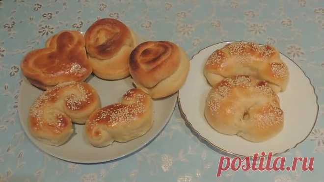 БУЛОЧКИ РАЗНОЙ ФОРМЫ ИЗ ОДНОГО ТЕСТА ВКУСНО КРАСИВО ПРОСТО