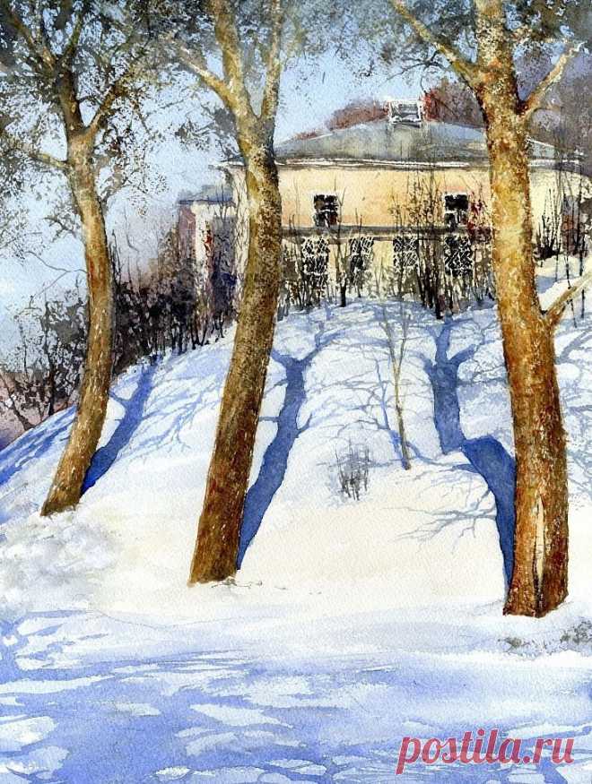 Художник Владимир Тупоршин, акварель