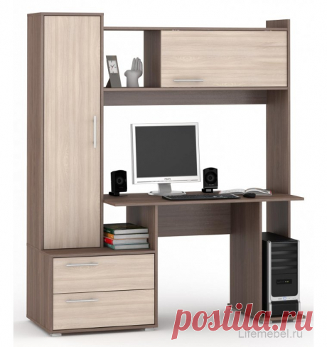 Компьютерный стол Брайтон 2100 СК ясень шимо темный / ясень шимо светлый — купить в Москве по цене 8 128 руб.