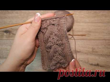 Декоративная коса с «Медовыми сотами» спицами | Decorative cables «Honeycombs» аран спицами