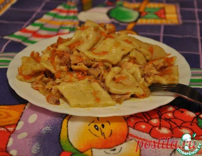 Домашняя лапша с курицей 