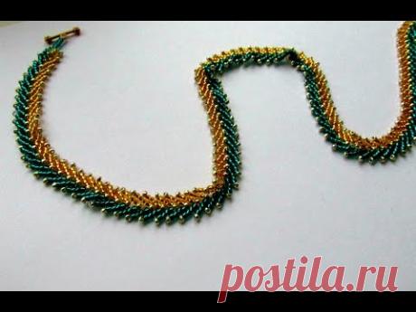 #МК. Цепочка из бисера. Tutorial. DIY. Beading.