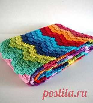 Плед из остатков ниток