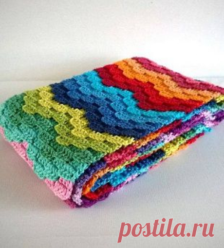 Плед из остатков ниток