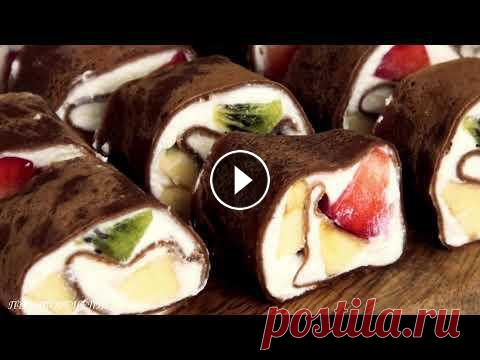 Блинчики с Творогом!Отличное решение к завтраку. Масленичная неделя в самом разгаре и я предлагаю для всех вот такой интересный рецепт блинных роллов....