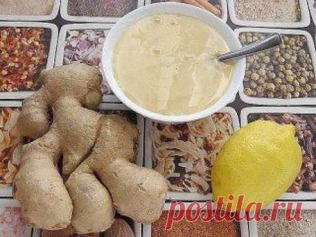 Имбирь, лимон и мёд