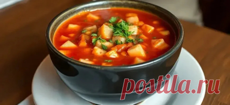 Вкусный вегетарианский борщ с фасолью