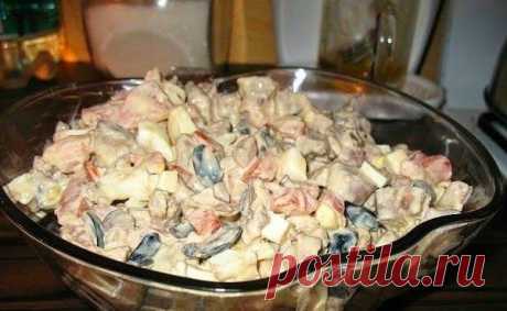 шеф-повар Одноклассники: Салат из куриной печени с помидорами