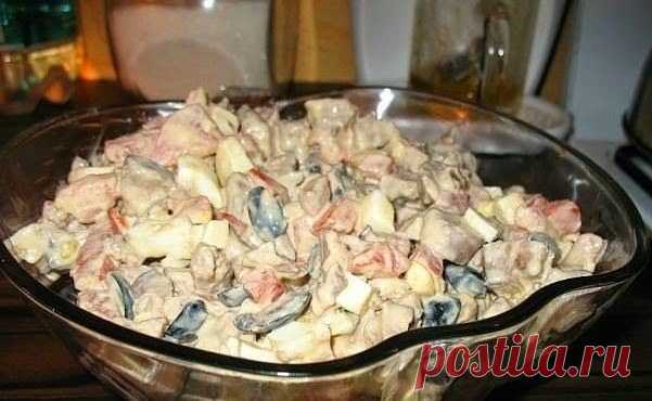 шеф-повар Одноклассники: Салат из куриной печени с помидорами