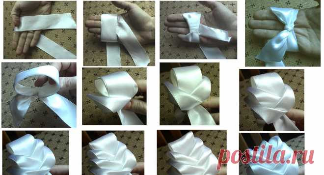 Простой и красивый способ сделать цветы из лент — DIYIdeas