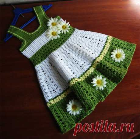 Платье для девочки крючком