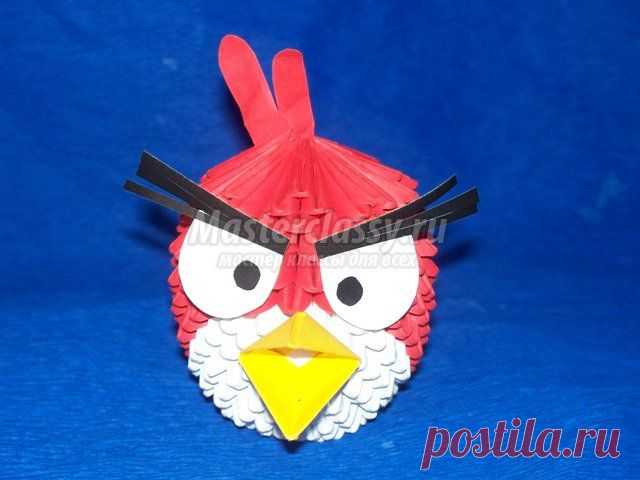 Модульное оригами. Птичка Рэд (Angry Birds). Мастер-класс с пошаговыми фото » Master classy - мастер классы для вас
