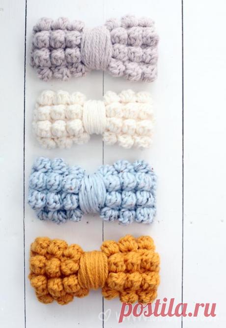 Вязаный бантик | Crochet Bobble Bows