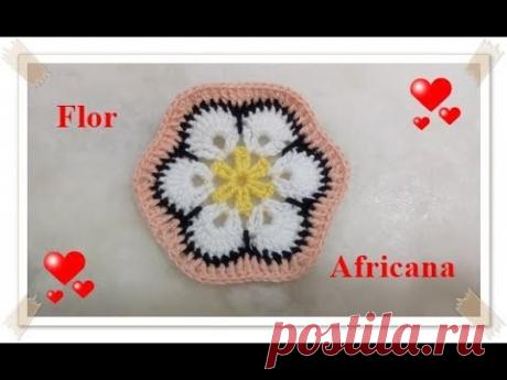 Flor africana em crochê