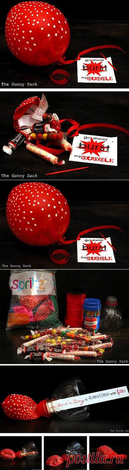 Подарок в шарике Идеи креативных подарков-поздравлений на День св Валентина