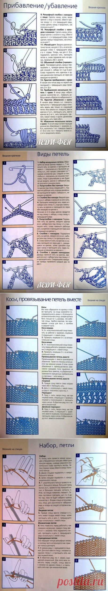 ШПАРГАЛКА ПО ВЯЗАНИЮ КРЮЧКОМ И СПИЦАМИ