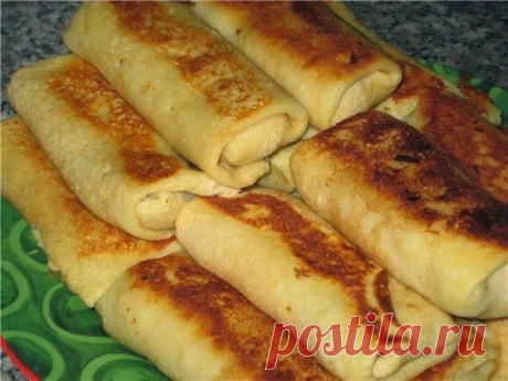 Лучшие кулинарные рецепты: Потрясающе вкусный рецепт блинчиков с мясом