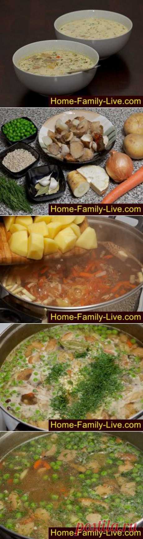 Постный грибной суп - пошаговый фоторецепт - суп грибной без мясаКулинарные рецепты