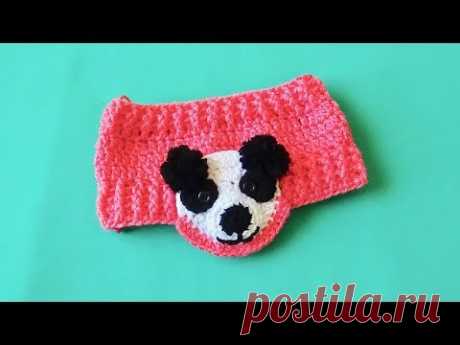 APLICACION DE OSO PANDA PARA BANDA CON OREJERAS - PASO A PASO