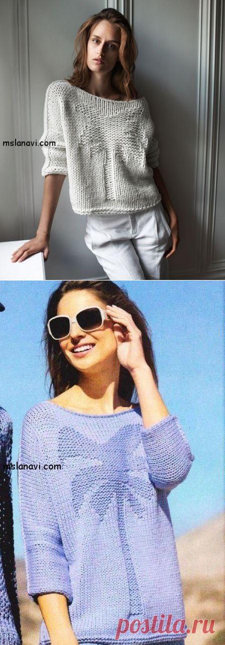 Вязаный пуловер с пальмой | Ms Lana Vi