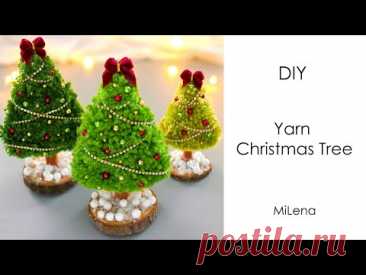 ЁЛОЧКА ИЗ ПРЯЖИ 🎄 Fluffy Yarn Christmas Tree 🎄