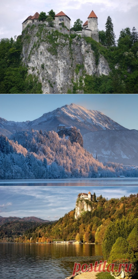 CТАРЕЙШИЙ ЗАМОК ЕВРОПЫ - Неподалеку от города Блед, расположенного в Словении, на вершине статридцатиметрового утеса гордо возвышается Бледский замок, который по праву считается одним из старейших в Европе. Этому замку около 1000 лет.