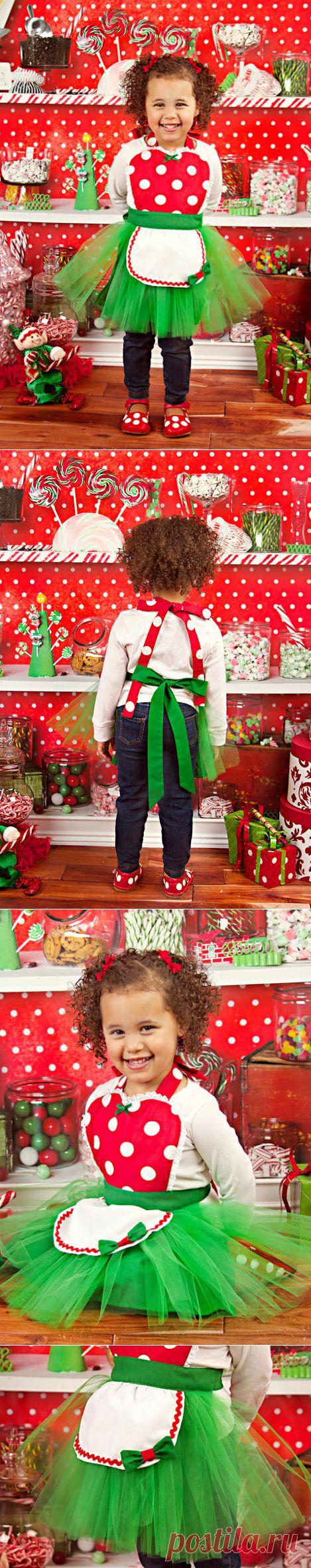 CHRISTMAS MINNIE MOUSE apron kids tutu от loverdoversclothing