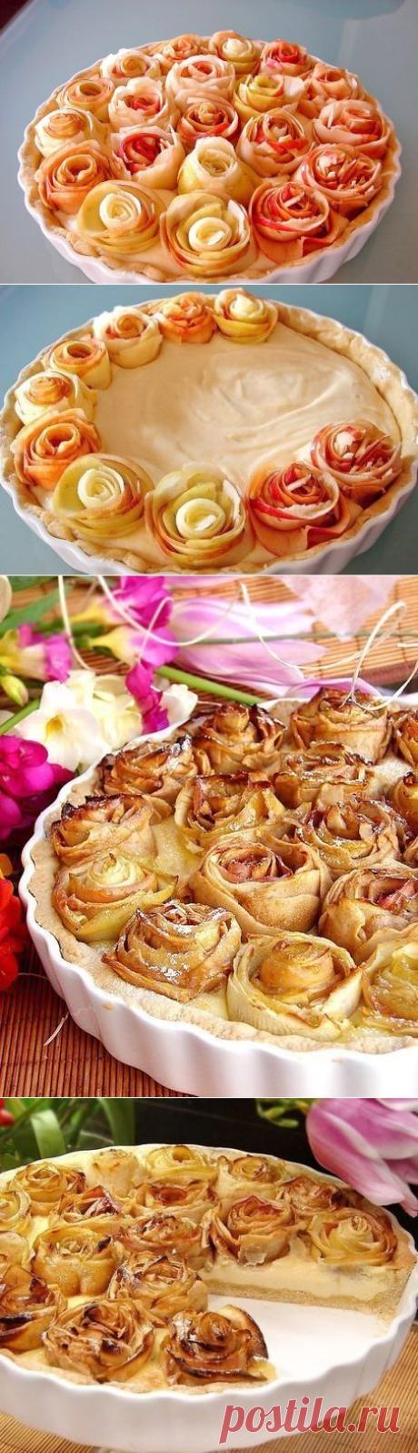 Яблочный  с розочками | Мир женщины