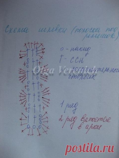 Красивый узор ёлочкой пышными столбиками