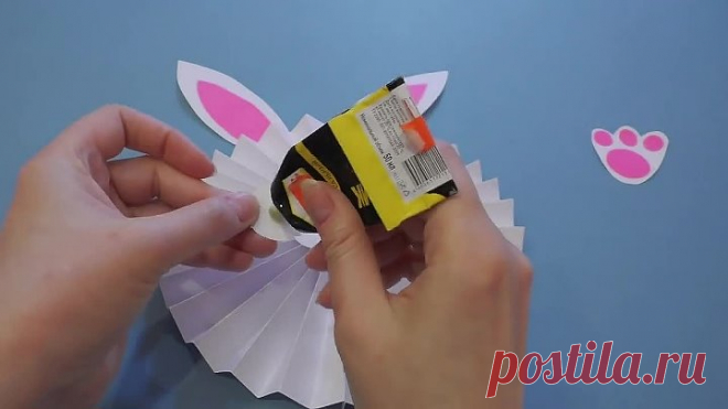 Заяц и цыпленок. Поделки из бумаги для детей
