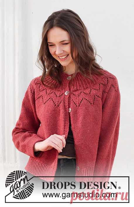 Жакет December Bloom спицами от Дропс-полное описание