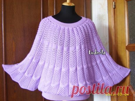 ПОНЧО "ГОРНАЯ ЛАВАНДА" ОТ ЛЮДМИЛЫ МАКАРОВОЙ