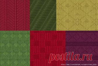 30 узоров спицами. Чередование лицевых и изнаночных петель Блог о рукоделии, кулинарии, домоводстве, об интересном в сети,