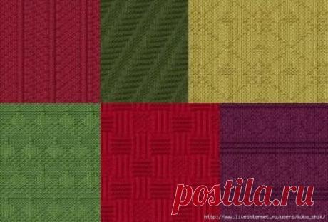 30 узоров спицами. Чередование лицевых и изнаночных петель Блог о рукоделии, кулинарии, домоводстве, об интересном в сети,