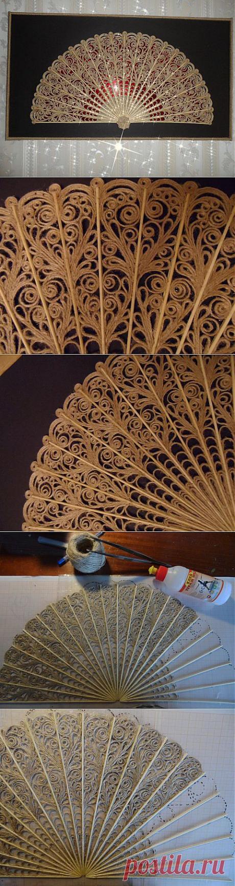 Веер из джута. Вам понравится....