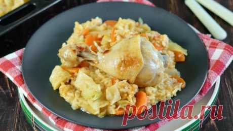 Курица + рис + капуста - готовим вкусный обед в рукаве | Рецепты с фото и видео - только лучшее от Аймкук | Дзен