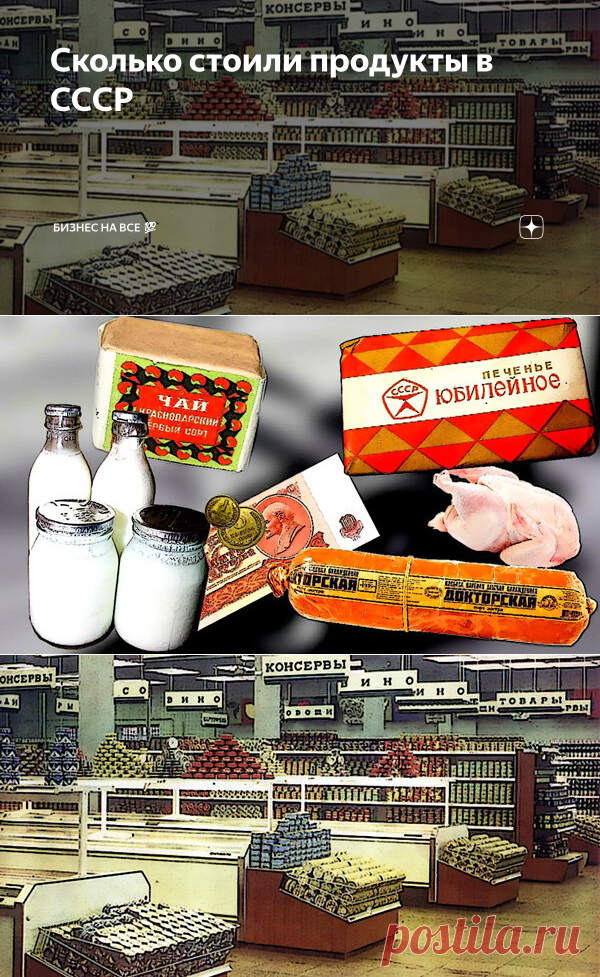 Сколько стоили продукты в СССР | Бизнес на все 💯 | Яндекс Дзен