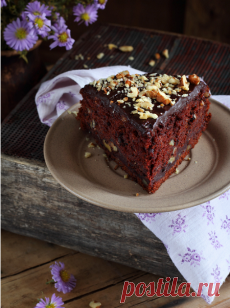 Шоколадный пирог с цукини и орехами - Совёнкин журнал