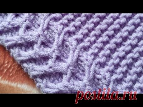 Вяжем вертикальную кайму "Колосок"