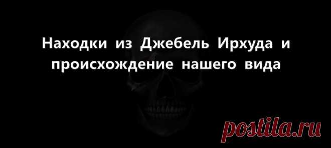 Находки из Джебель Ирхуда и происхождение нашего вида